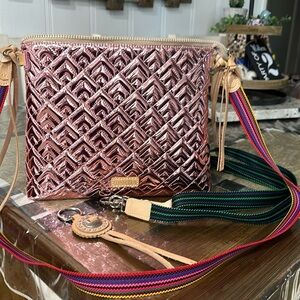 Consuela Quinn Pink Metallic Downtown crossbody Retired